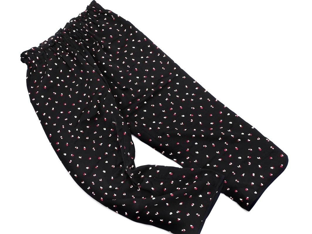 SHIPS シップス liflattie リフラティ 総柄 イージー パンツ sizeS/黒 ■◇ ☆ fbc7 レディース