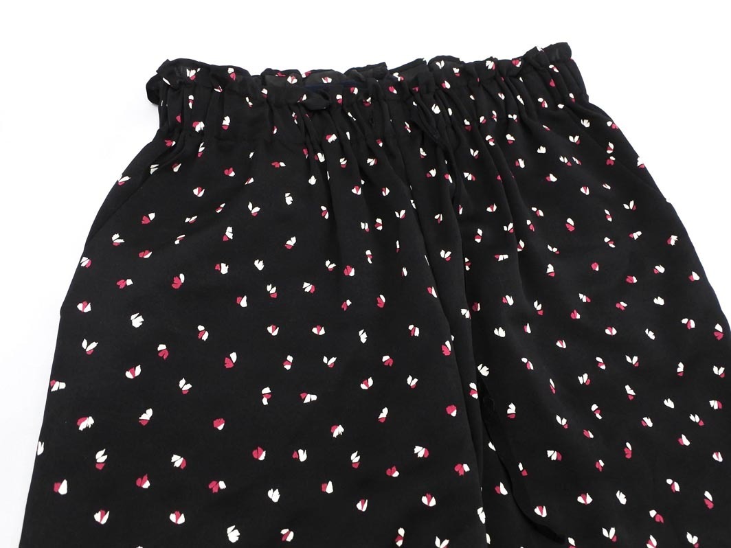 SHIPS シップス liflattie リフラティ 総柄 イージー パンツ sizeS/黒 ■◇ ☆ fbc7 レディース