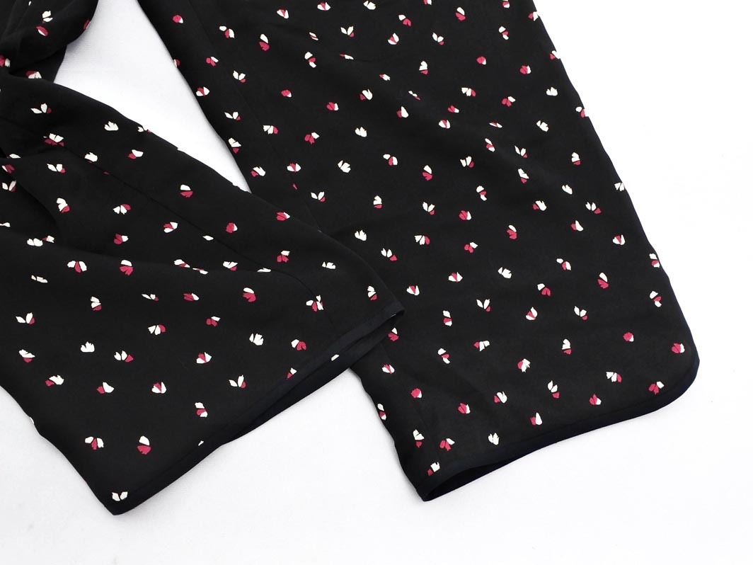 SHIPS シップス liflattie リフラティ 総柄 イージー パンツ sizeS/黒 ■◇ ☆ fbc7 レディース