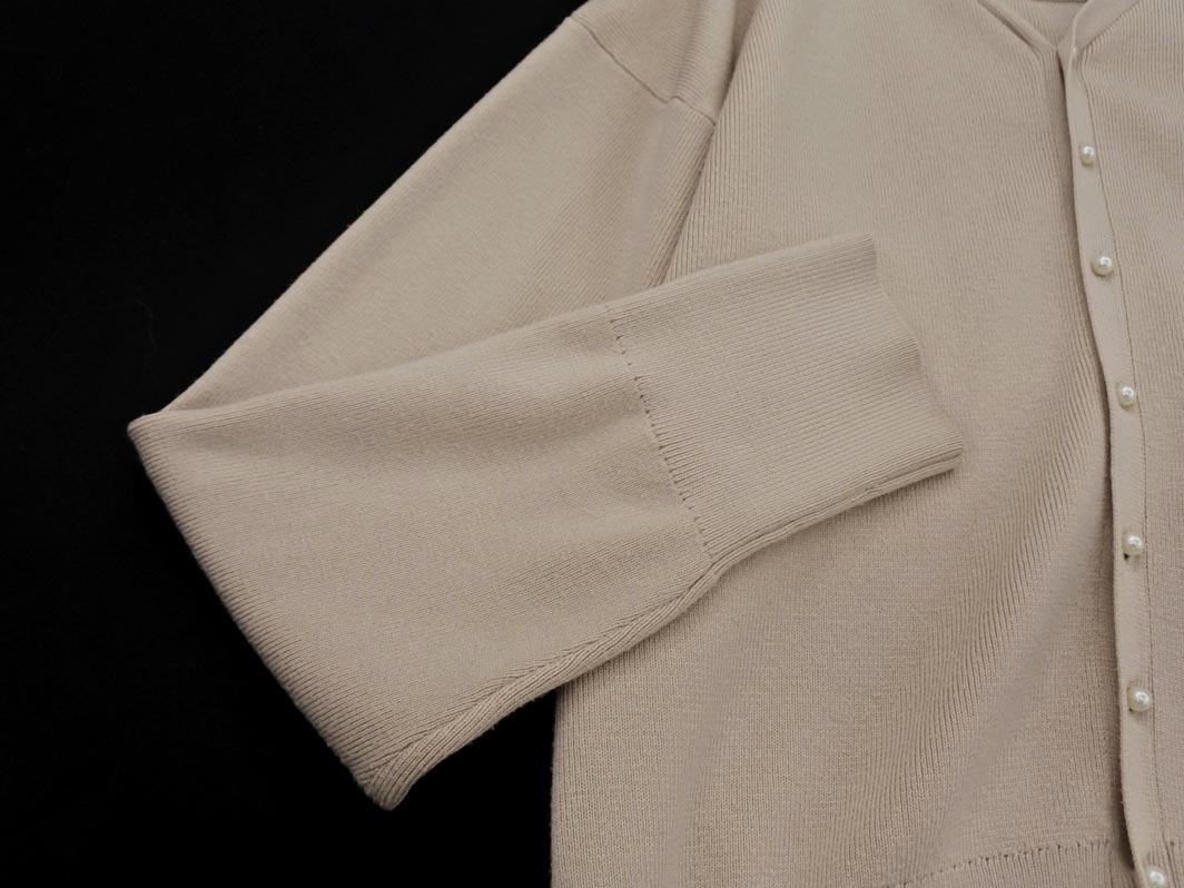 Rope Picnic ロペピクニック パールボタン カーディガン size38/ベージュ ■◇ ☆ fbc7 レディース