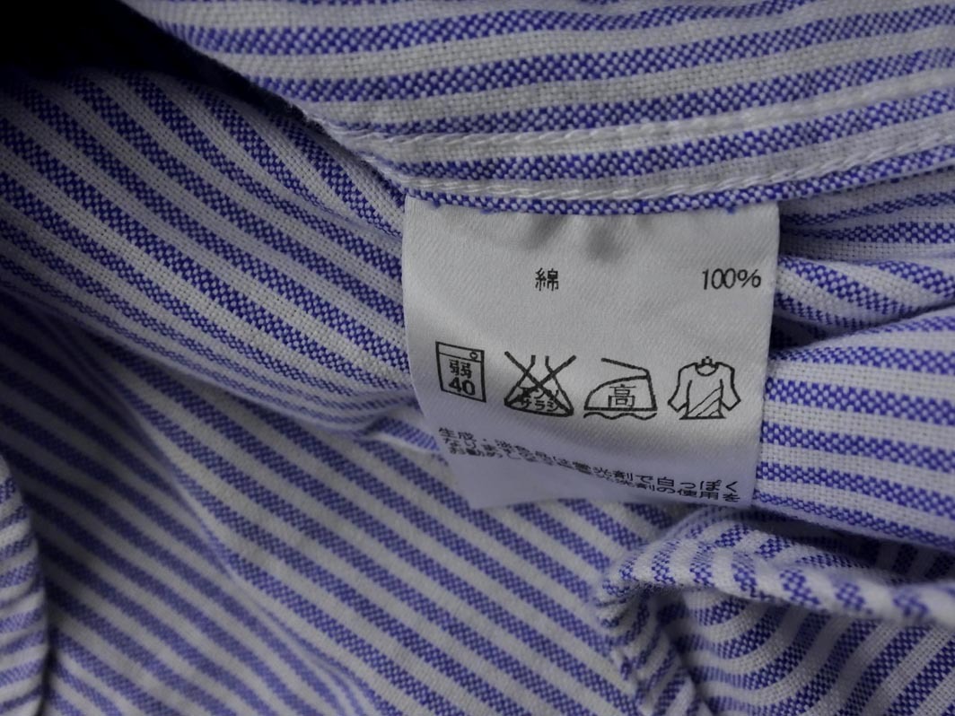 ネコポスOK arnold palmer アーノルドパーマー ストライプ プルオーバー シャツ size2/白ｘ青 ■◇ ☆ fbc7 レディース