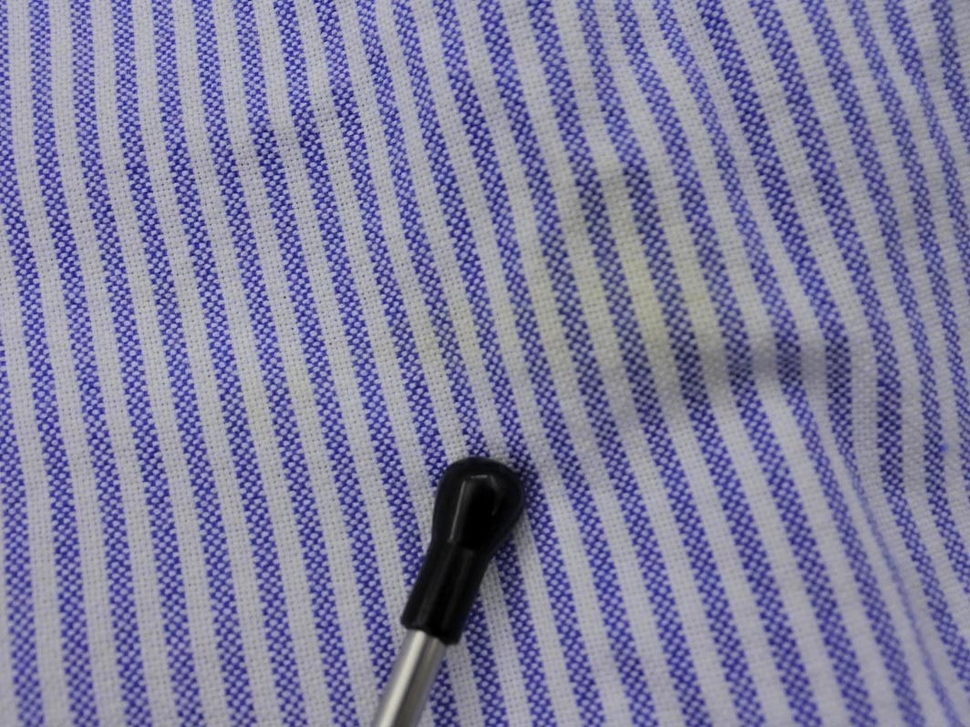 ネコポスOK arnold palmer アーノルドパーマー ストライプ プルオーバー シャツ size2/白ｘ青 ■◇ ☆ fbc7 レディース