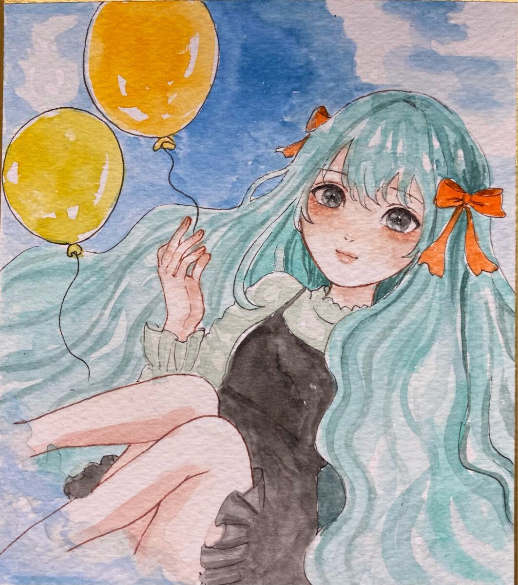 手描きイラスト オリジナル 女の子 少女 一点物 手アナログ 手描きイラスト オリジナル 女の子 少女 一点物 手アナログ