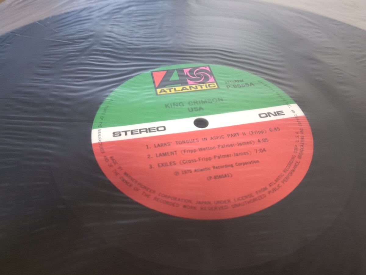 * King * Crimson KING CRIMSON*USA*P-8565A* образец запись наклейка наклеен жакет ( запись. обычный запись )* б/у LP