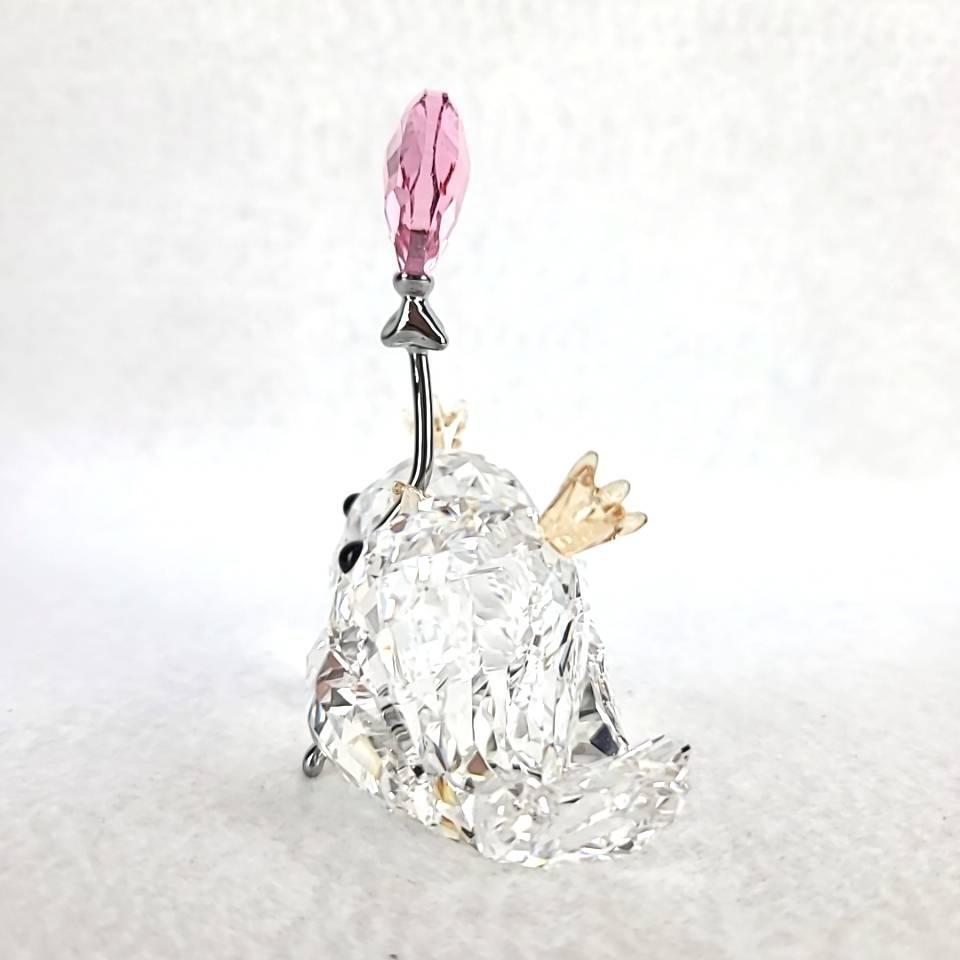 ◎美品◎スワロフスキー SWAROVSKI ラブバード ハート 鳥 フィギュリン 置物 クリスタル 5492226 箱つき 台座つき_画像5