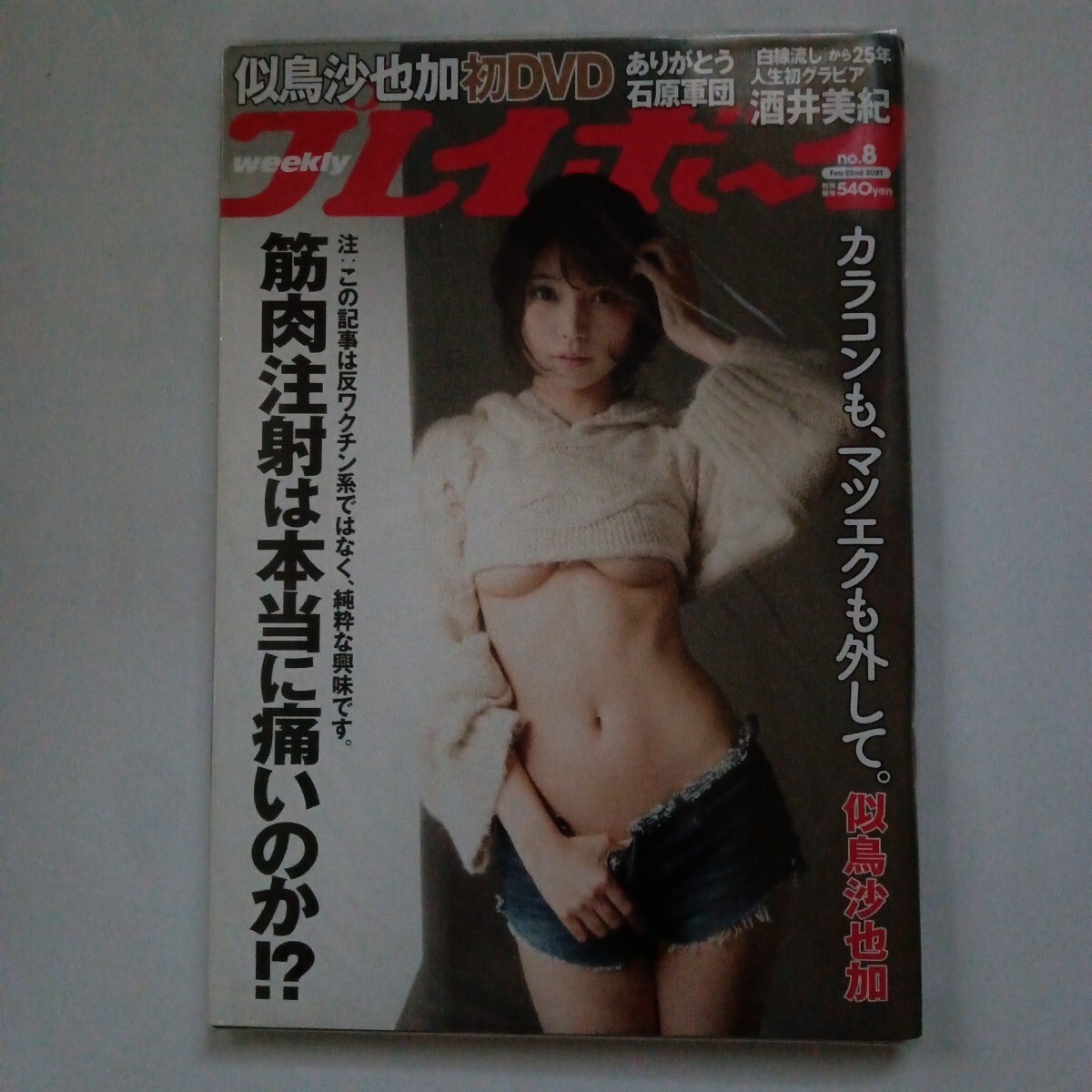 週刊プレイボーイ表紙 似鳥沙也加初ＤＶＤ付き 美少女グラビアアイドル女性