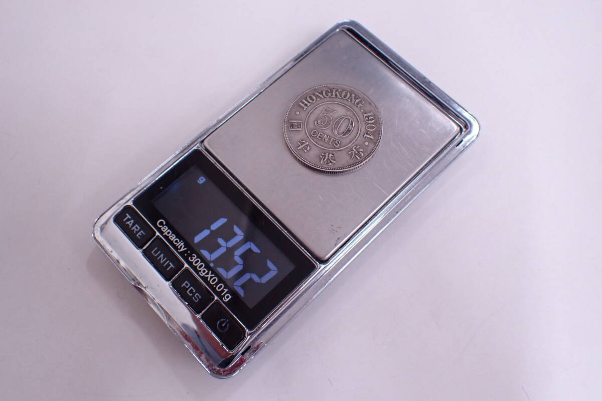 希少 銀貨 香港半圓 50セント 1904年 エドワード7世 HONGKONG