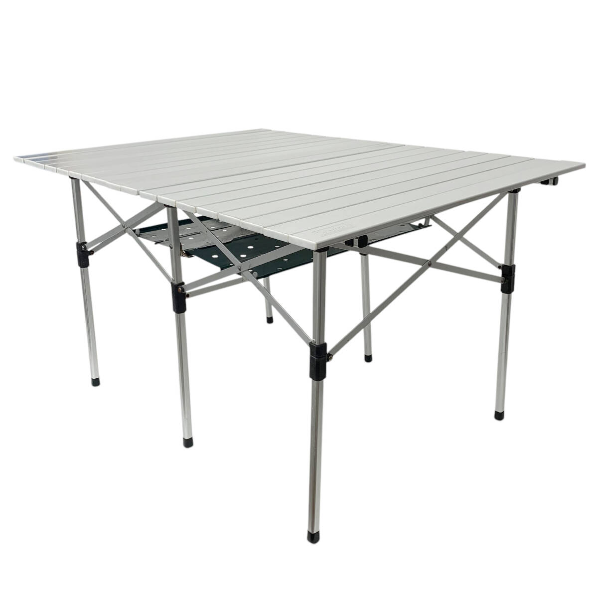 25C046_ジ5 Coleman コールマン BBQグリルラック付アルミロールテーブル MODEL 170-5550 キャンプ用品 テーブル 現状品 中古