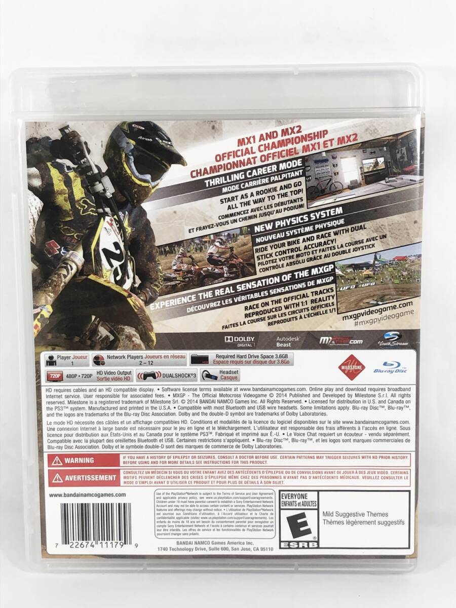 【希少/送料込】10907 mxGP 海外版 PS3 ゲームソフト ディスク状態良好 動作未確認_画像6