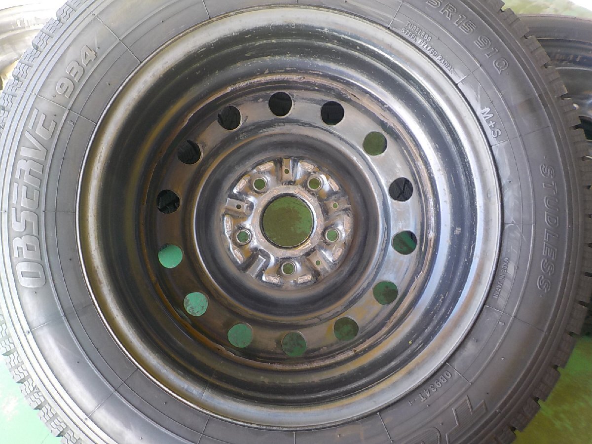 D15038 トヨタ クラウン 純正 スチール ノア ＶＯＸＹ 等 ＴＯＹＯ オブザーブ ９３４ 195/65R15 付き ６Ｊ +５０