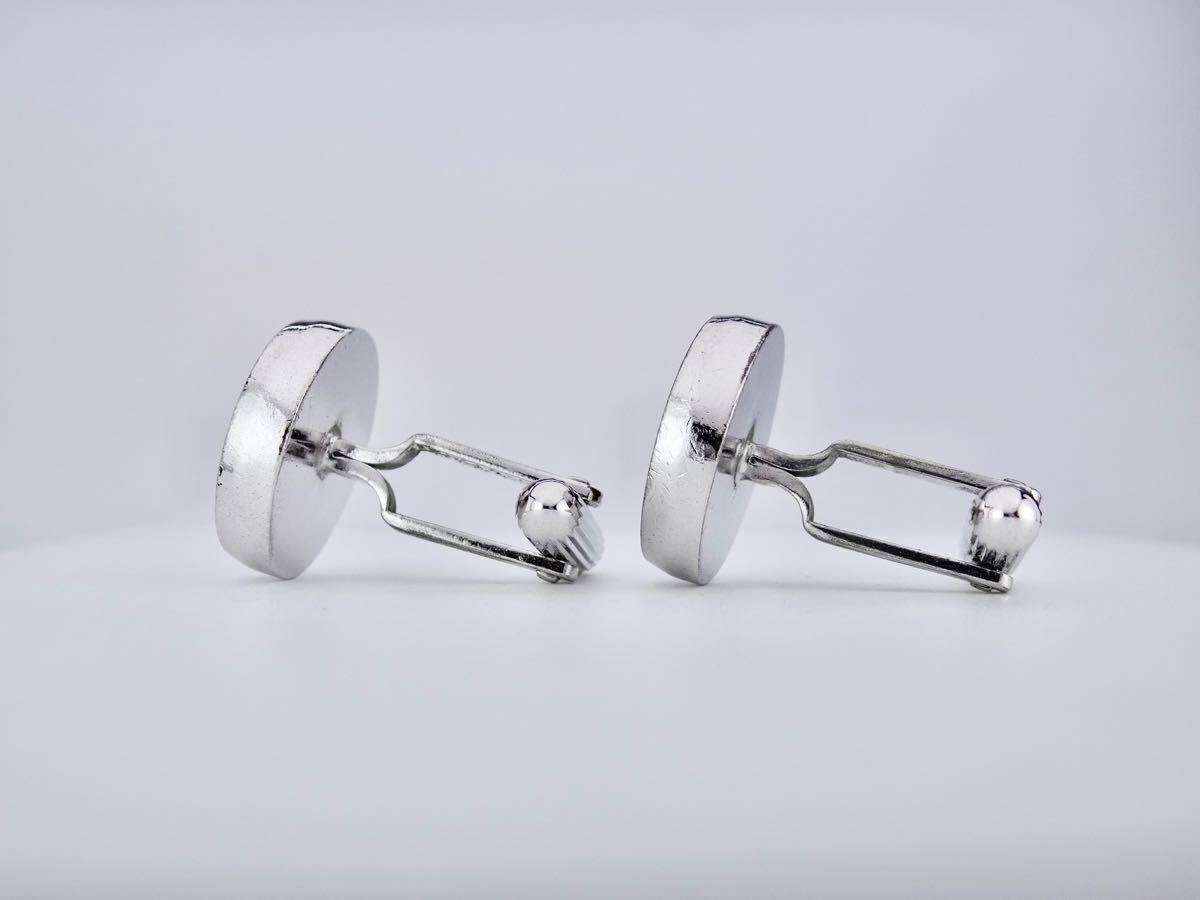 BURBERRY バーバリー　ブラック　オーバル　カフス　カフリンクス　7-2-70_画像7