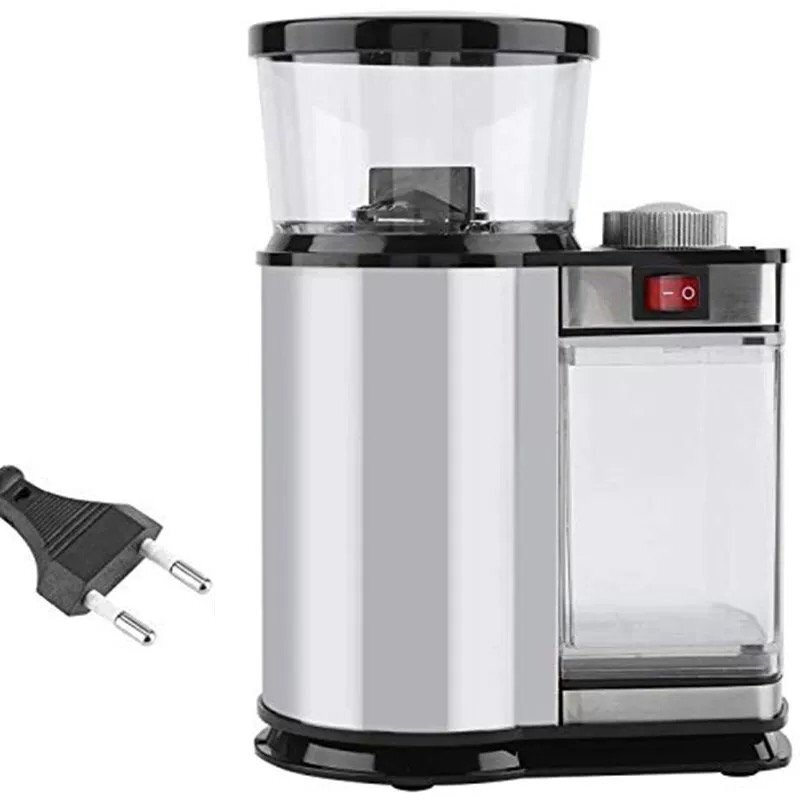 電動コーヒーミル コーヒーグラインダー 挽き具合9段階調整 家庭用 手作りコーヒー 大容量ホッパー ステンレス鋼 過熱保護 安全装置付き 電動式コーヒーミル