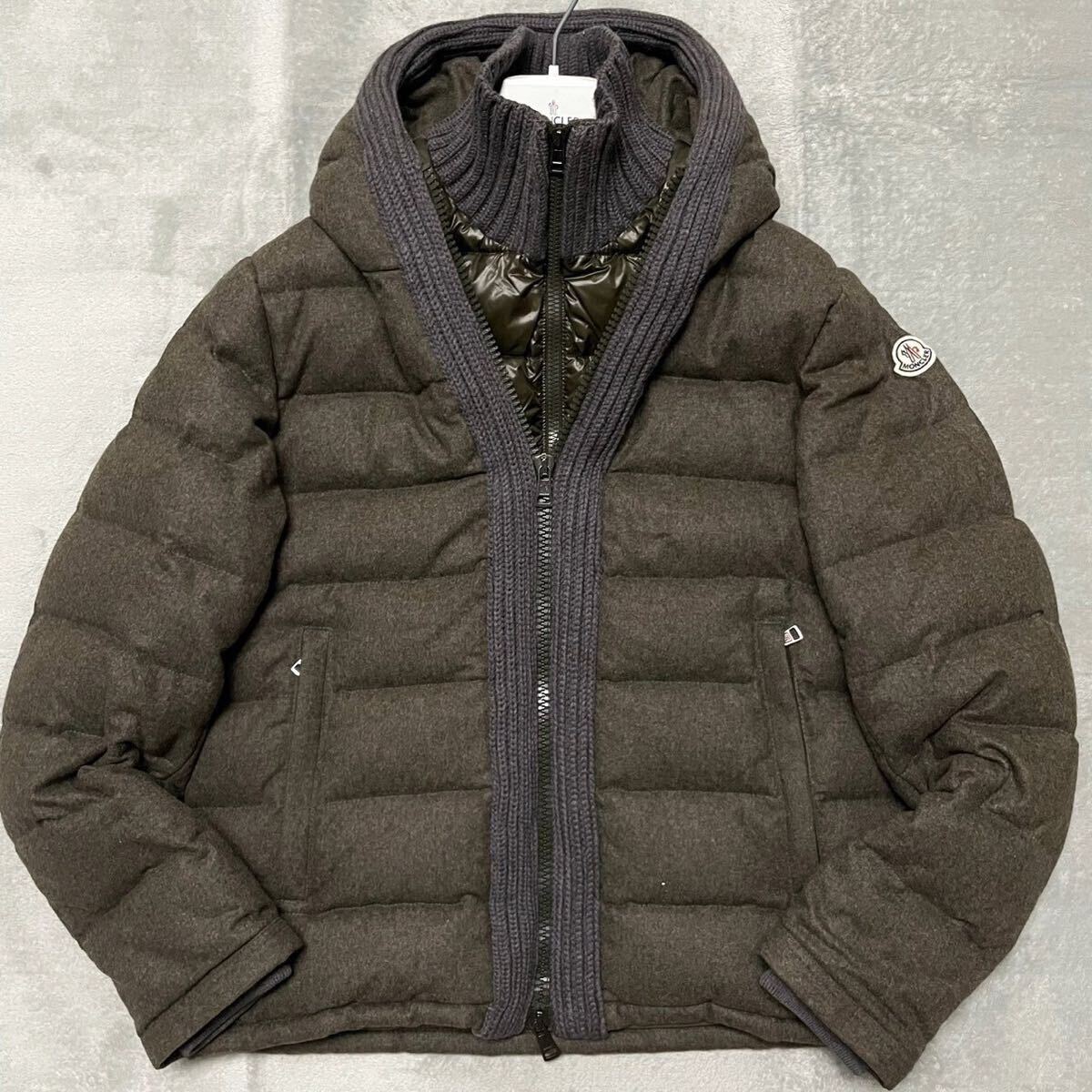 XL相当☆MONCLER モンクレール CANUT カヌート ニット切替 XL相当☆MONCLER モンクレール CANUT カヌート ニット切替
