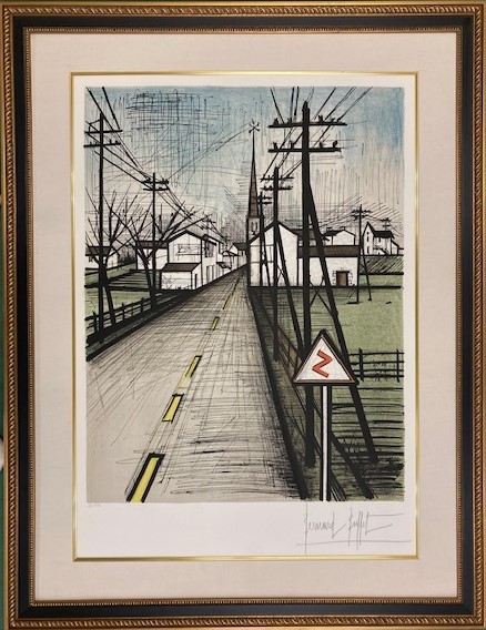 ≪　　ベルナール 　ビュッフェ　　≫　 オリジナル リトグラフ 　　 LA ROUTE 　　　1962年 　　 BERNARD BUFFET