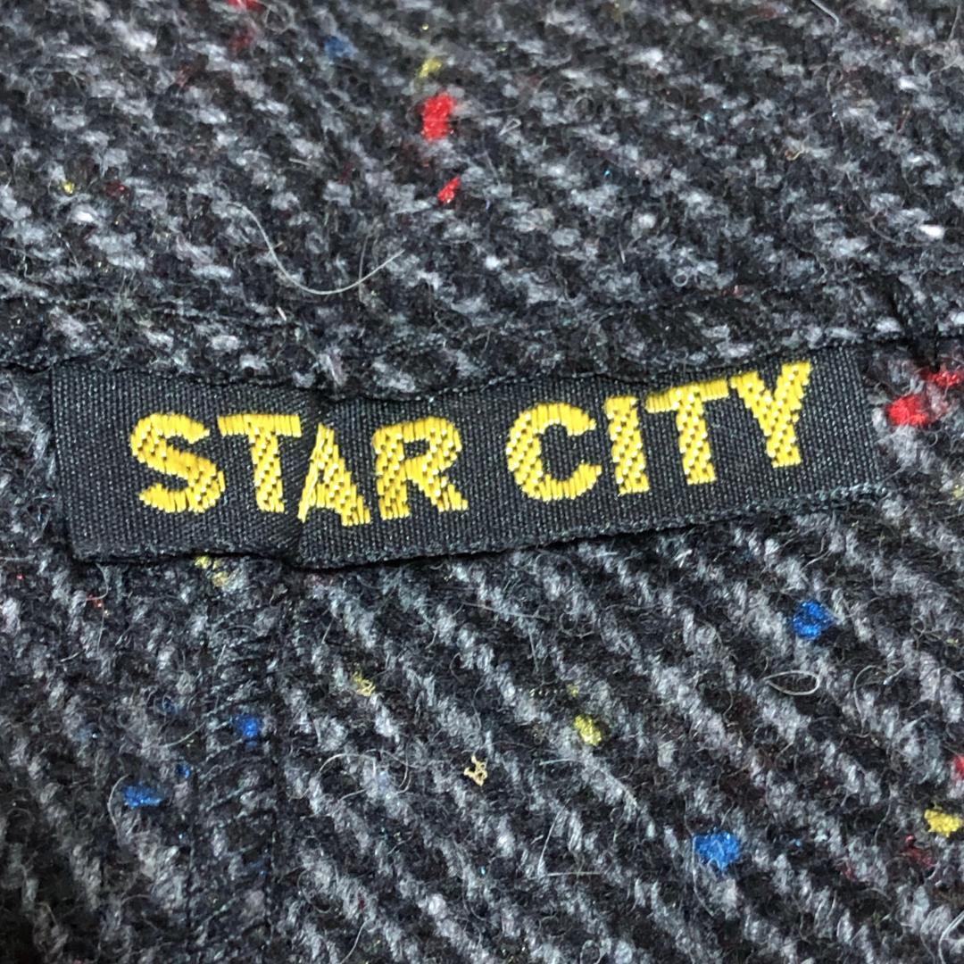 USA製ヴィンテージ ウール タックパンツ W28 ネップ グレー c36_画像3