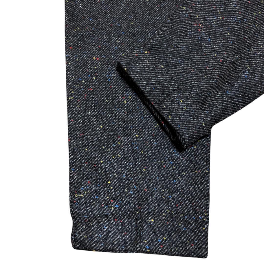 USA製ヴィンテージ ウール タックパンツ W28 ネップ グレー c36_画像6