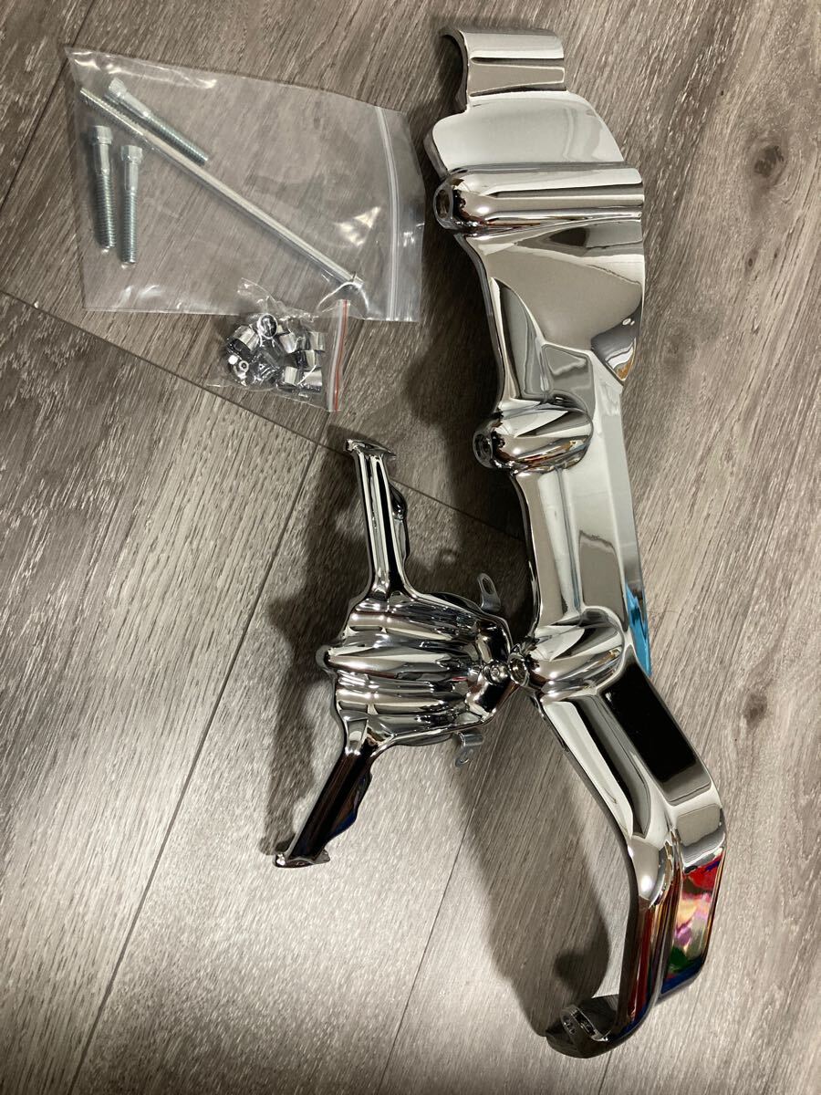 即納　インナープライマリーカバー　タペットブロックカバー　セット　ハーレー　ツーリング　メッキ　ストグラ　ウルトラ　2009〜2015_画像1