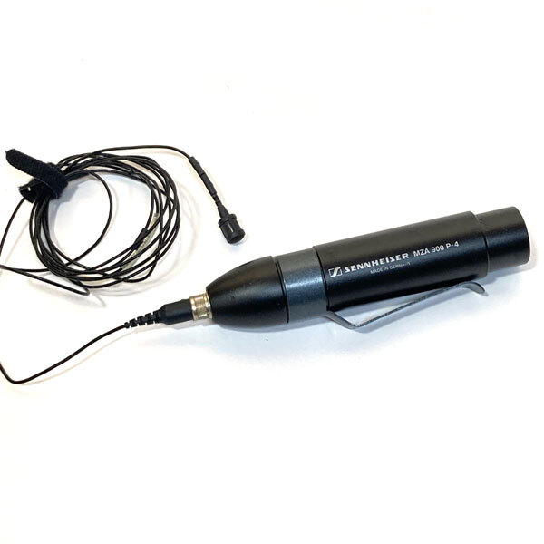 【送料著払い】SENNHEISER MKE1-4 / MZA 900 P-4 ピンマイク (ラベリアマイク/ファンタム電源アダプター)