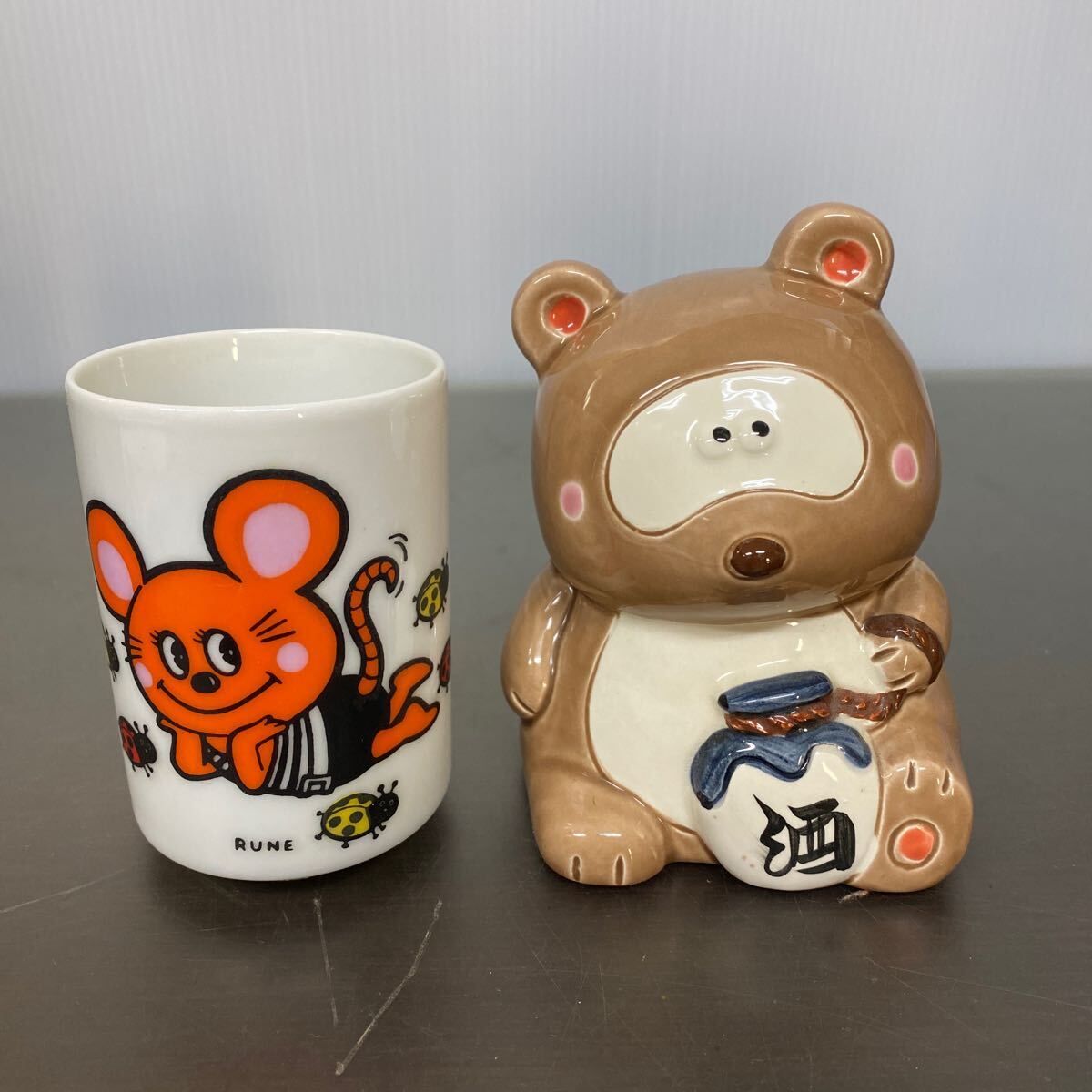 当時物 内藤ルネ 陶器製 人形 置物 レトロ コレクション 湯呑み 当時物 内藤ルネ 陶器製 人形 置物 レトロ コレクション 湯呑み