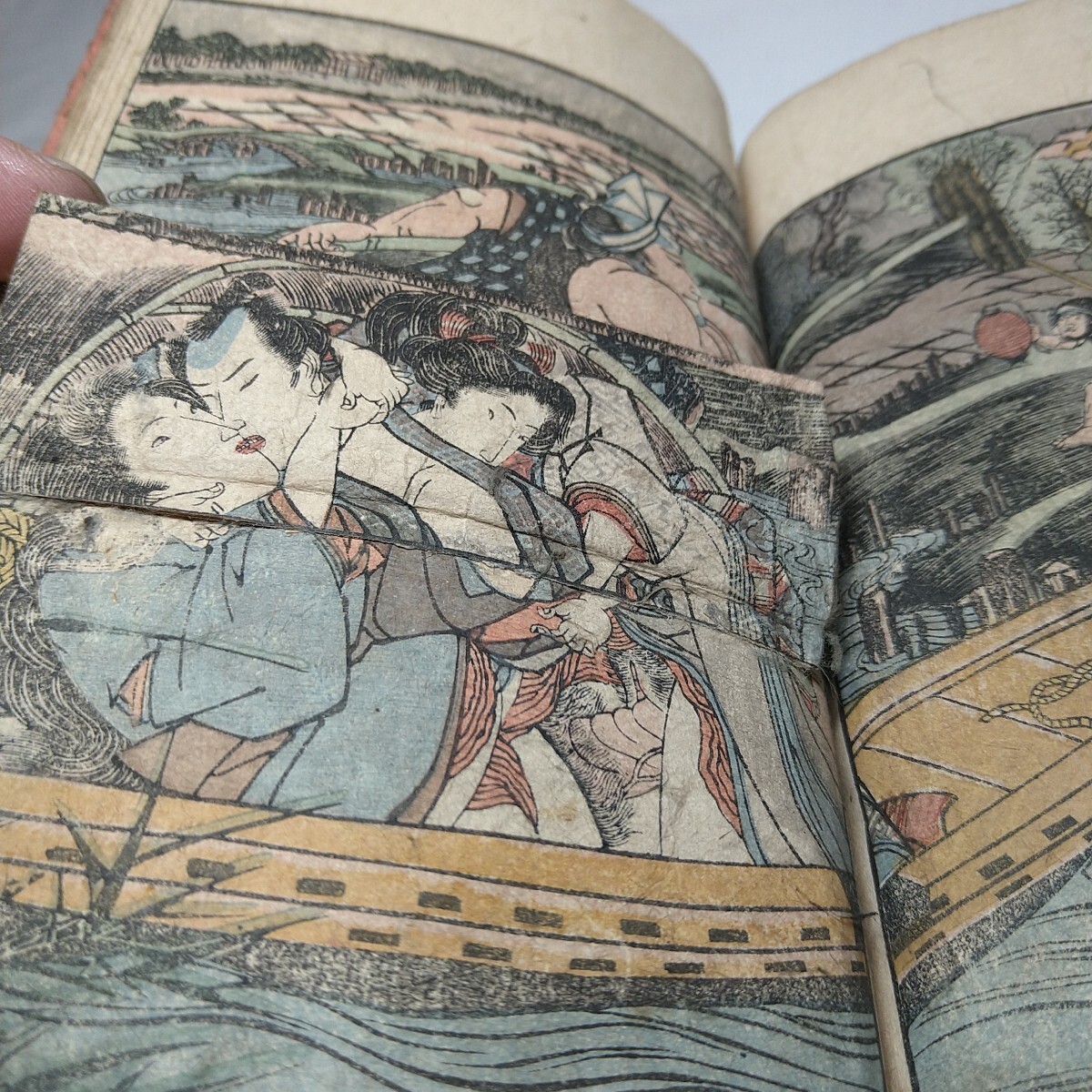 a-1633◇仕掛絵有 お化け 春画本 江戸時代 本物 浮世絵 木版画 a-1633◇仕掛絵有 お化け 春画本 江戸時代 本物 浮世絵 木版画