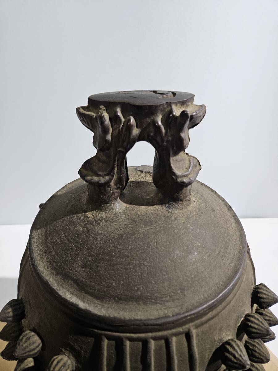 半鐘 釣鐘 和鐘 重量約20kg 高さ約50cm 幅約30cm 銅製 古銅 古鐘 半鐘 釣鐘 和鐘 重量約20kg 高さ約50cm 幅約30cm 銅製 古銅 古鐘