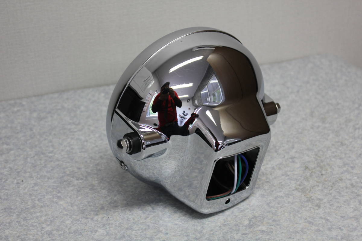 【激安】180パイ メッキ舊車ライト H4バルブ GS400 GSX400E RG250E Z400FX CB750K GT380 CB750F XJ400 CBR400F CBX400F GX400 CB400F 8