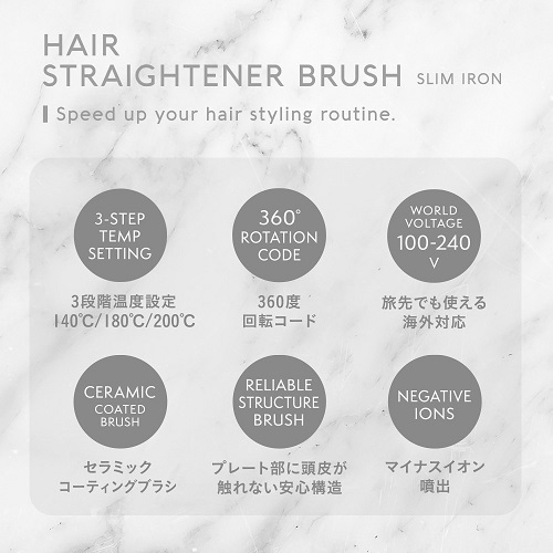 新品未使用 ストレートアイロン BEAUTY.LAB ビューティドットラボ ストレートヘアブラシ ヘアストレートブラシ ブラック 管理番号77 管理T_画像5