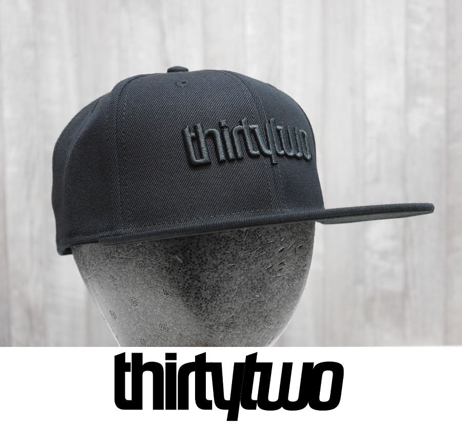 【新品】24 ThirtyTwo DOUBLE SNAPBACK HAT - BLACK 正規(guī)品 キャップ 帽子 スノーボード