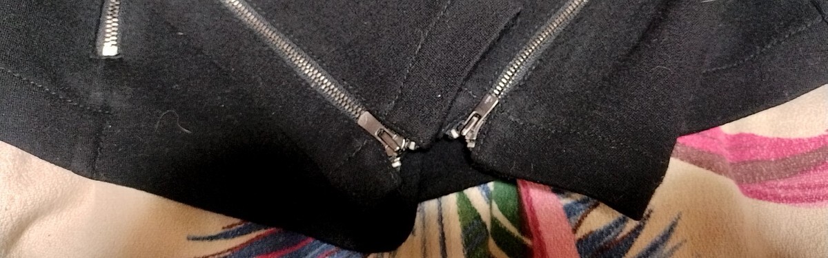美品★blanc basque★ブランバスク★テーラードジャケット★ジッパー装飾★ブラック★黒★秋冬春★Mサイズ相当★無地★厚手★ライダース_画像9