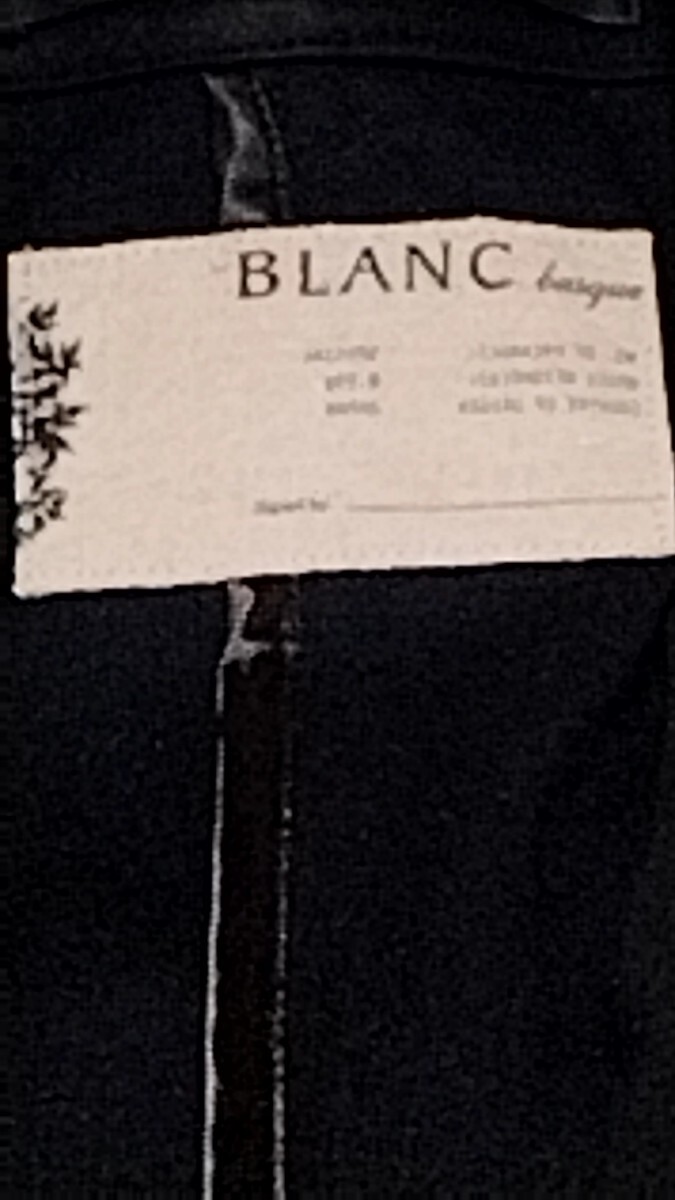 美品★blanc basque★ブランバスク★テーラードジャケット★ジッパー装飾★ブラック★黒★秋冬春★Mサイズ相当★無地★厚手★ライダース_画像5