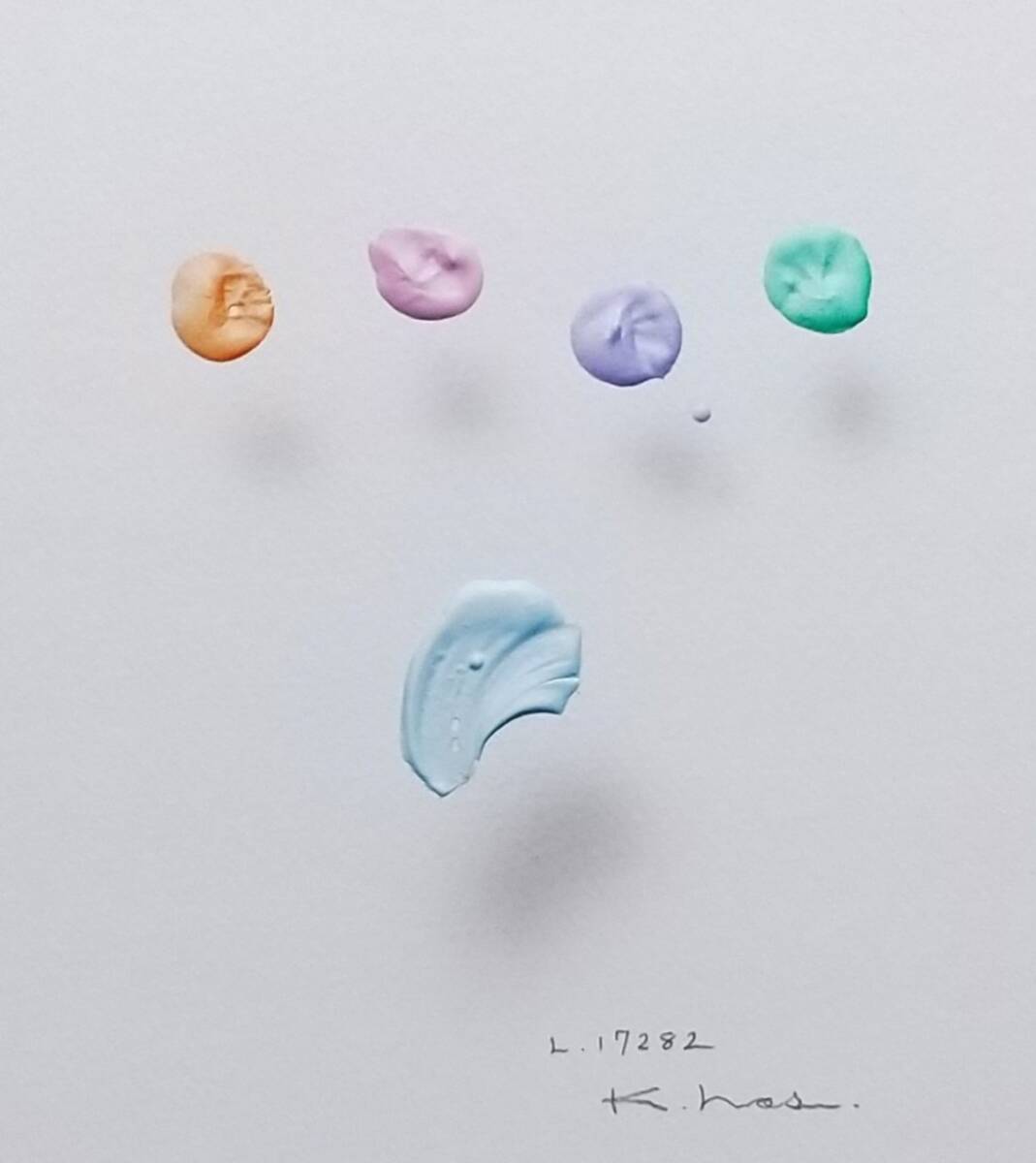 星憲司 　『Layer 17282』　 アクリル絵具/紙　 2017年制作　　1點もの 　直筆サイン入　 額裝　 【真作保証】　　浮游する筆觸　　星 憲司