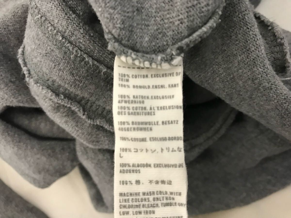 本物アバクロアンドフィッチAbercrombie&Fitchコットン長袖ロンTシャツメンズサーフアメカジミリタリーストリートワークグレーMマカオ製_画像5