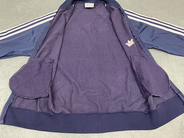 80's 米國制 ビンテージ アディダス adidas ATP KEYROLAN ジャージ スーパースタートラックトップ ネイビー/ホワイト S [ta-1340]