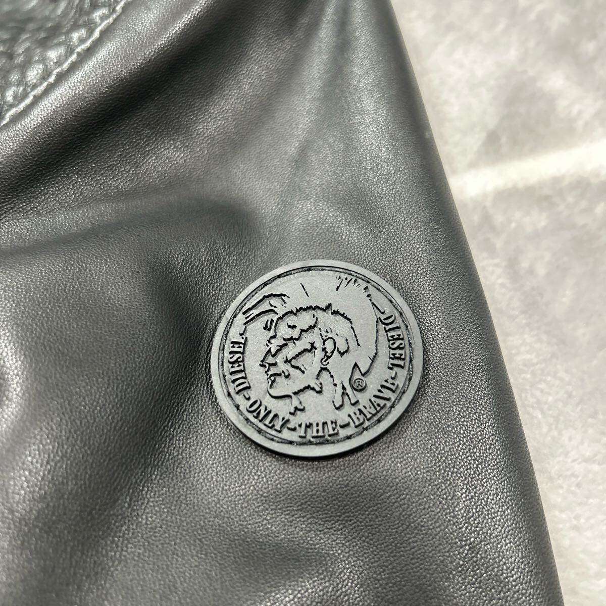 未使用品XL】DIESEL ディーゼル レザージャケット 黒 羊革 未使用品XL】DIESEL ディーゼル レザージャケット 黒 羊革