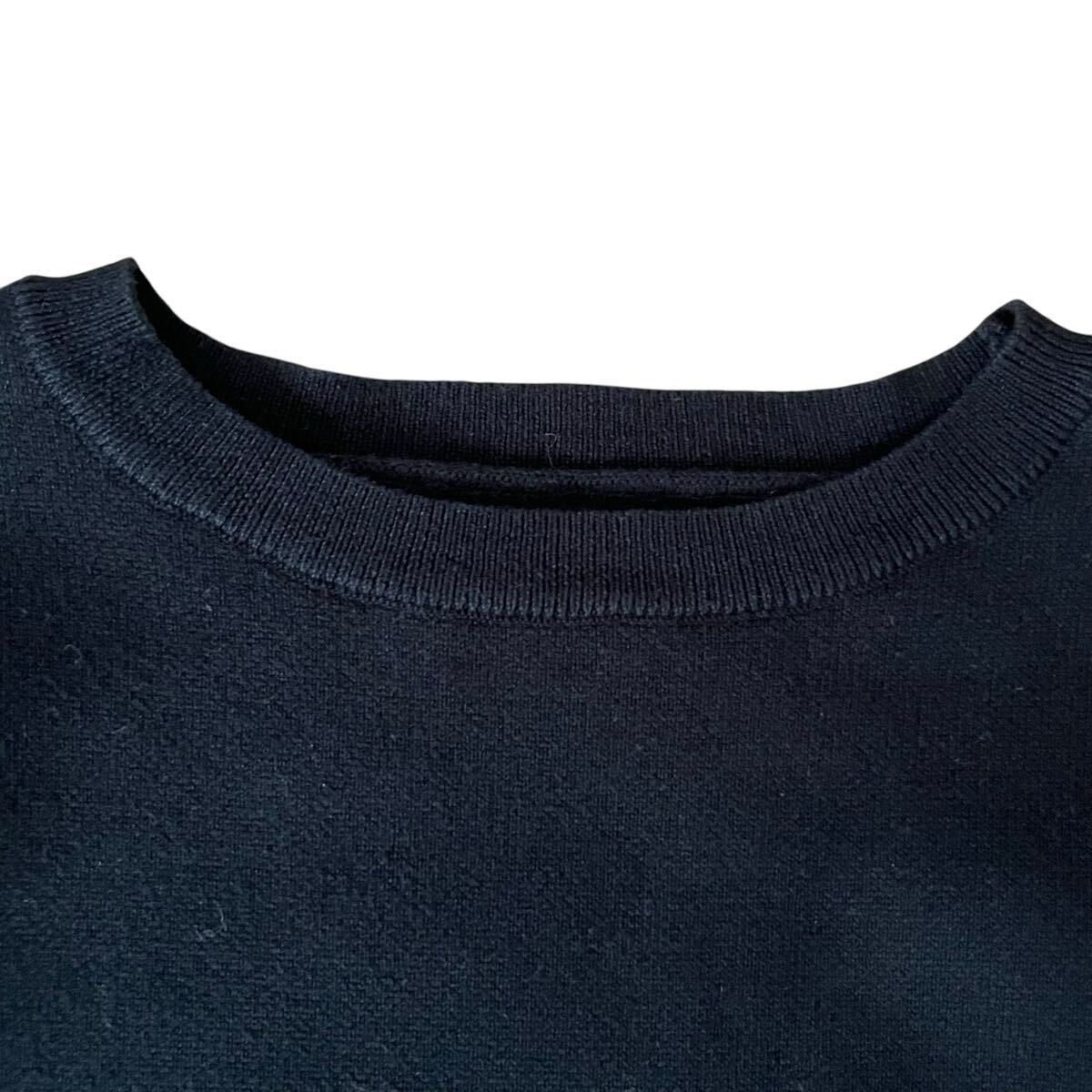 美品 loungedress ラウンジドレス ニット セーター クルーネック サイドスリット _画像2