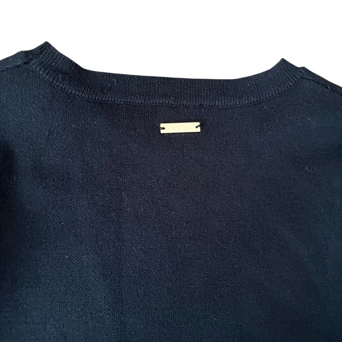 美品 loungedress ラウンジドレス ニット セーター クルーネック サイドスリット _画像5