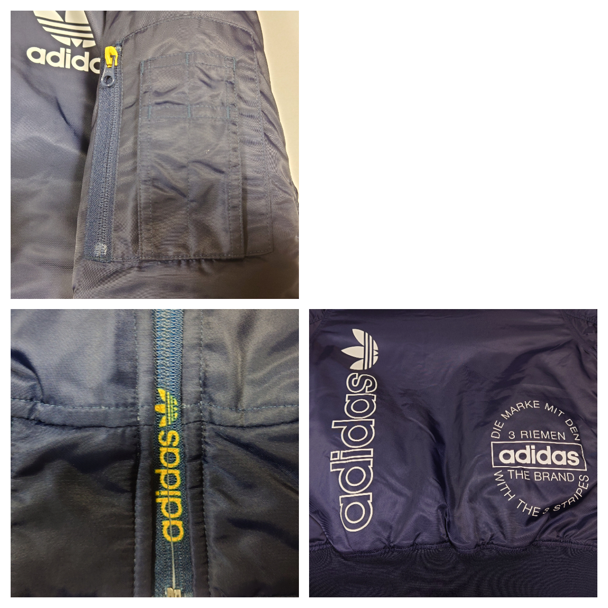 ADIDAS Originals LOGO BOMBER JACKET アディダス オリジナルス ロゴ ボンバージャケット ネイビー/紺 AY8636 サイズ 95/M_画像8