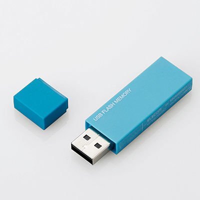 メール便発送 エレコム USBメモリー USB2.0対応 セキュリティ機(jī)能対応 16GB ブルー MF-MSU2B16GBU