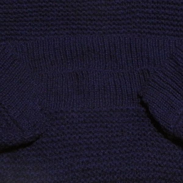 OLDDERBY KNITWEAR オールドダービー ニットウェア イギリス製 英国製 毛 100% ウール ニット セーター 幅広 ざっくり 紺 S 美品_画像6