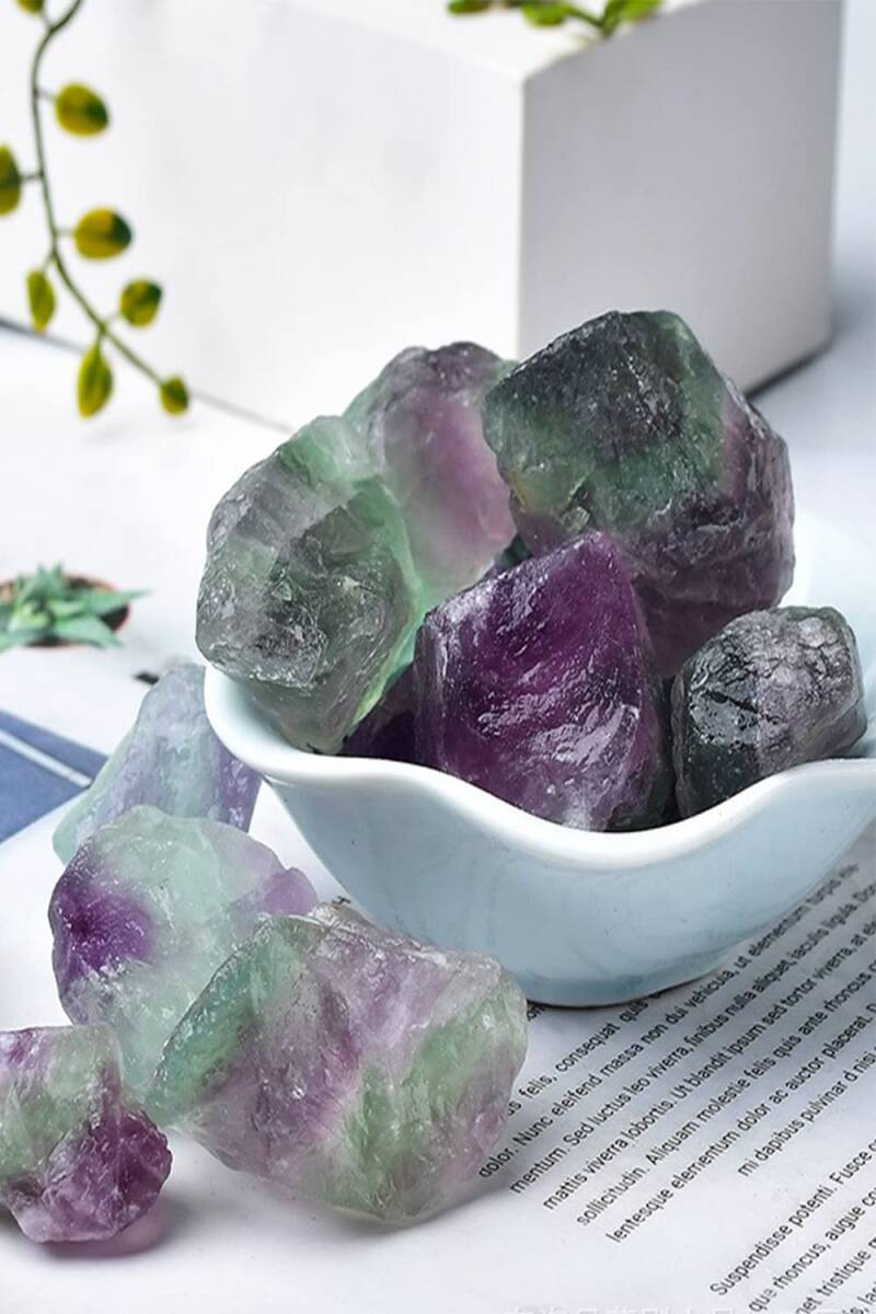天然水晶 フローライト 天然彩蛍石原石 YFFSFDC (約2-3cm)