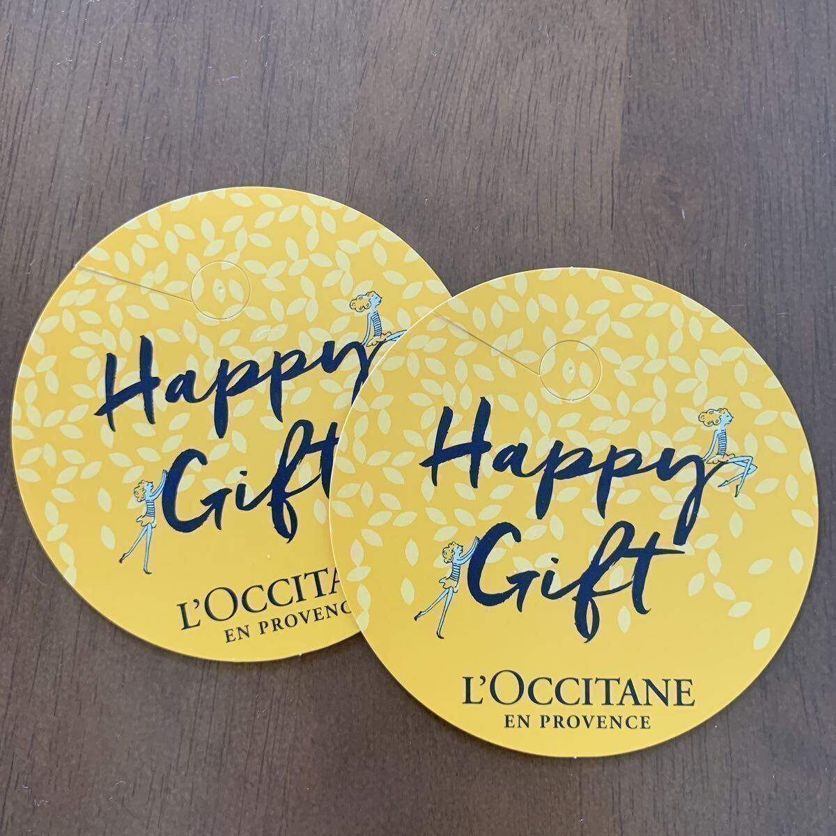 L’OCCITANE ロクシタン ラッピング ギフトバック マチあり 大 紙袋 ロゴ メッセージカード シール 2セット プレゼント ギフト 封筒 新品