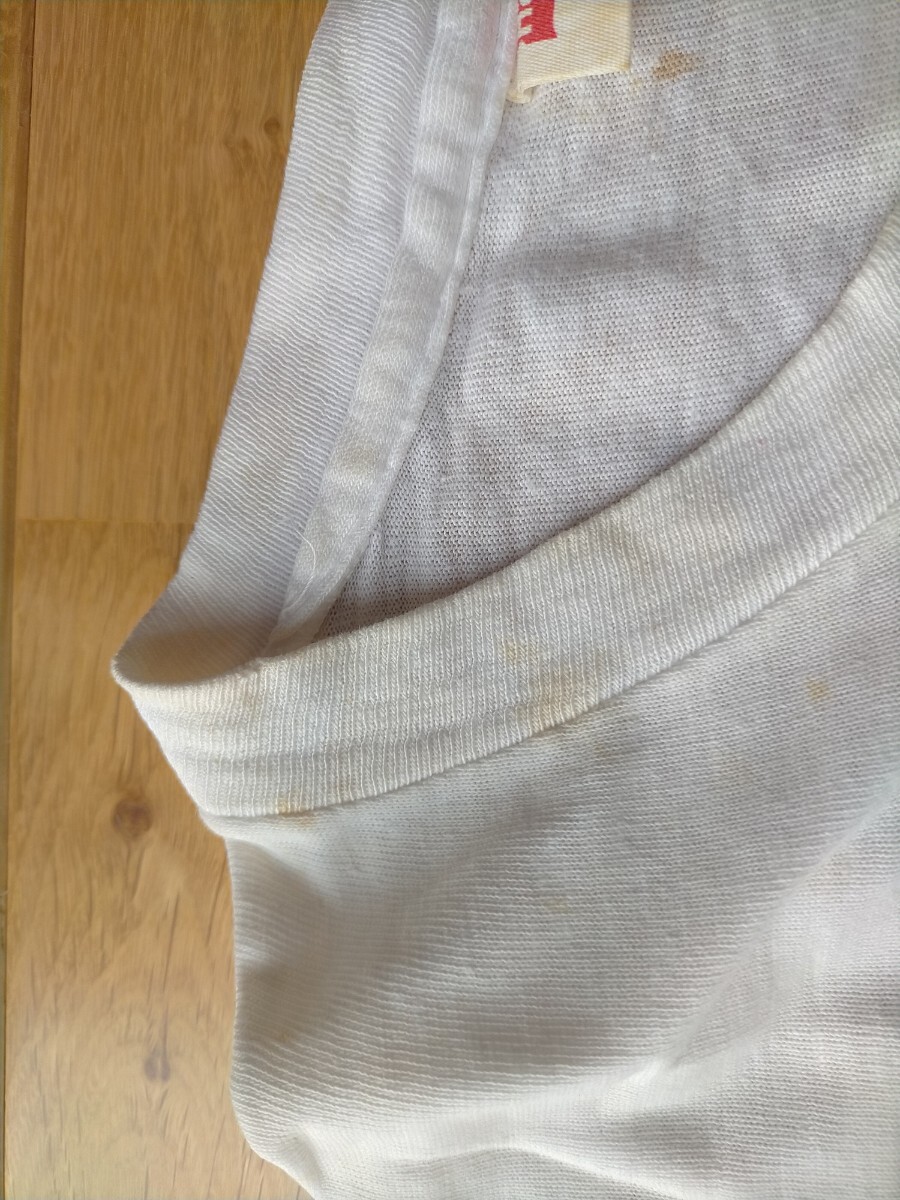 ★’70年代Hanes★送料230円★ヴィンテージTシャツ サイズM★ MADE IN U.S.A. ヘインズ 白色 イラスト ビンテージ 古着 レトロ レア_画像9