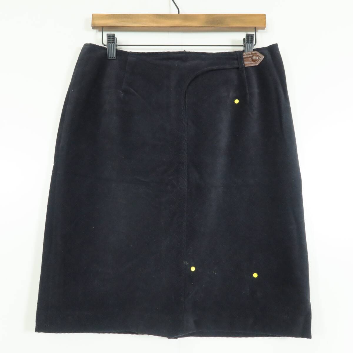 組曲★コーデュロイタイトスカート サイズ6 ブラック系 z11735