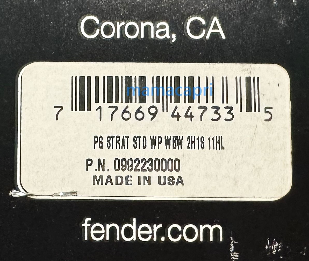 新品 Fender純正 11Hole Modern-Style Stratocaster H/S/H Pickguardフェンダー モダン スタンダード ストラトキャスター ピックガード11穴_画像4