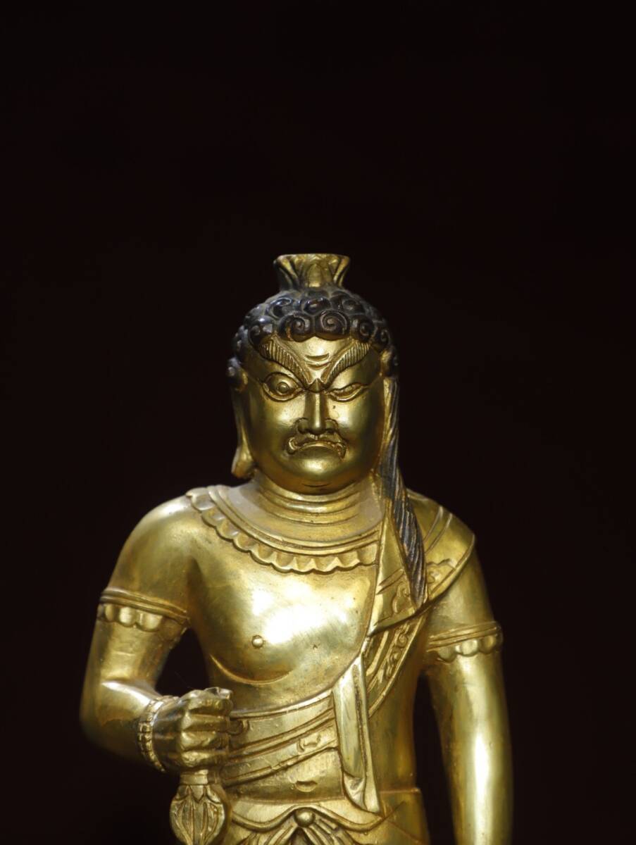 館蔵珍品 銅製 塗金 不動明王像』置物 賞物 貴重物品 収蔵品 館蔵珍品 銅製 塗金 不動明王像』置物 賞物 貴重物品 収蔵品