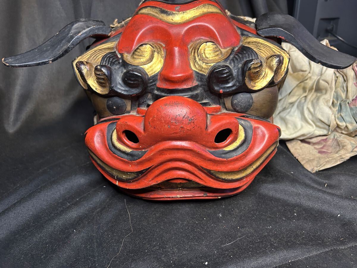 獅子頭 獅子舞 縁起物 厄除け 魔除け 伝統工芸品 朱塗り 漆塗り 獅子頭 獅子舞 縁起物 厄除け 魔除け 伝統工芸品 朱塗り 漆塗り