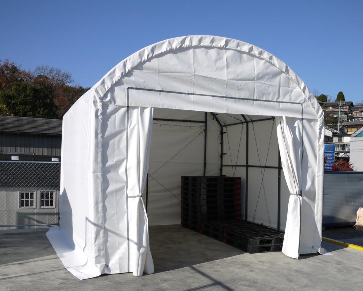 a_SHELLDOME バーチカル4ｘ4 [ シェルドーム ガレージ 大型 簡易 カーポート 仮設 農機具 トラクター ]a