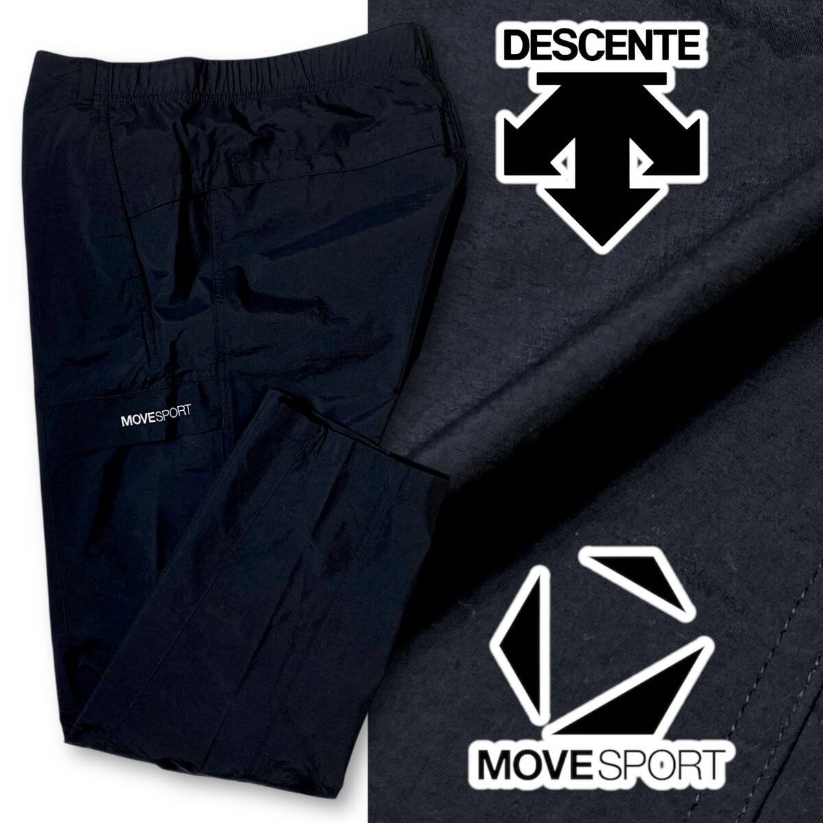 【M】新品 デサント ウエストアジャスター ナイロンスパンライク カーゴパンツ DESCENTE ゴルフ スポーツウェア メンズ ランニング◆R2261