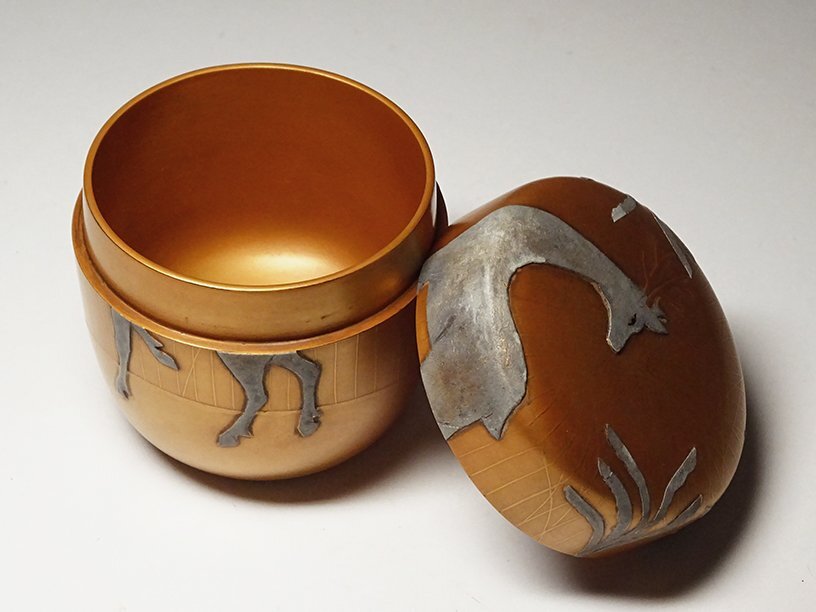 ◇光琳蒔絵印籠◇松山茶花蒔絵鉛螺鈿◇江戸中期◇ 工芸品