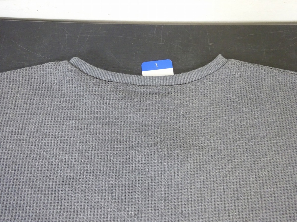 送料無料 未使用品 RAMILLES コストコ ワッフル素材 ロングスリーブ2枚セット Lサイズ 長袖Tシャツ レディース チャコールグレー 管理_画像6